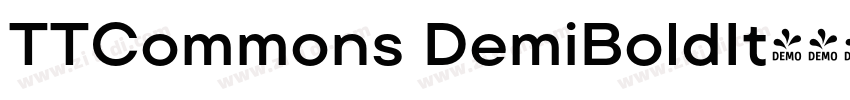 TTCommons DemiBoldIt字体转换